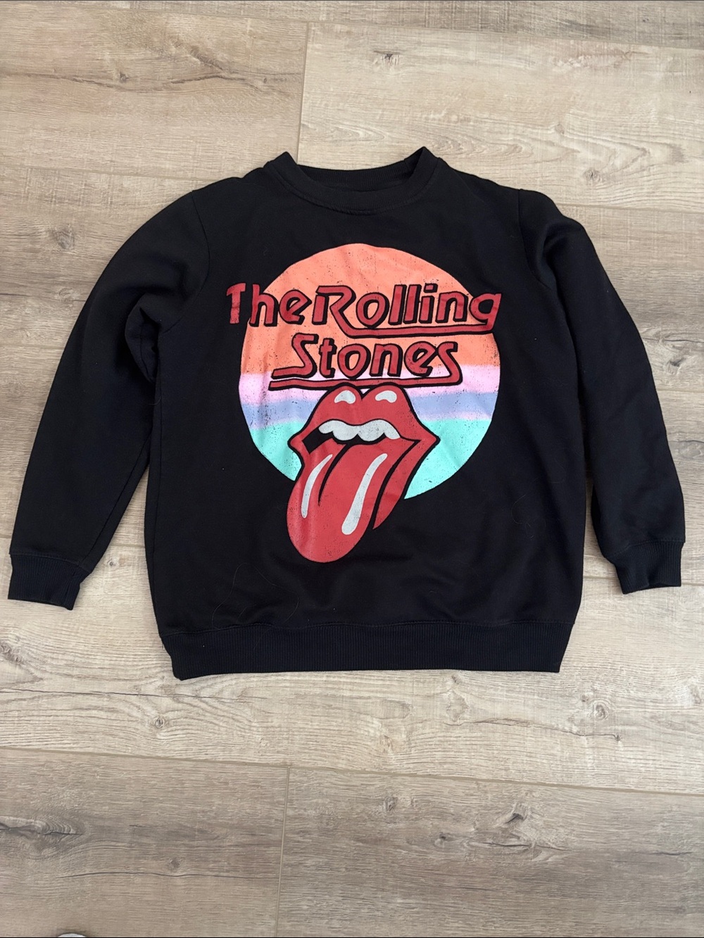 The Rolling Stones Black Graphic Crewneck Sweatshirt
